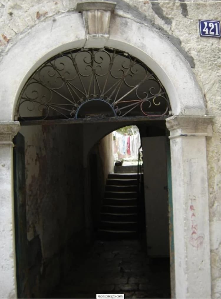 Arched passage and stairway inside Kotor’s historic urban fabric