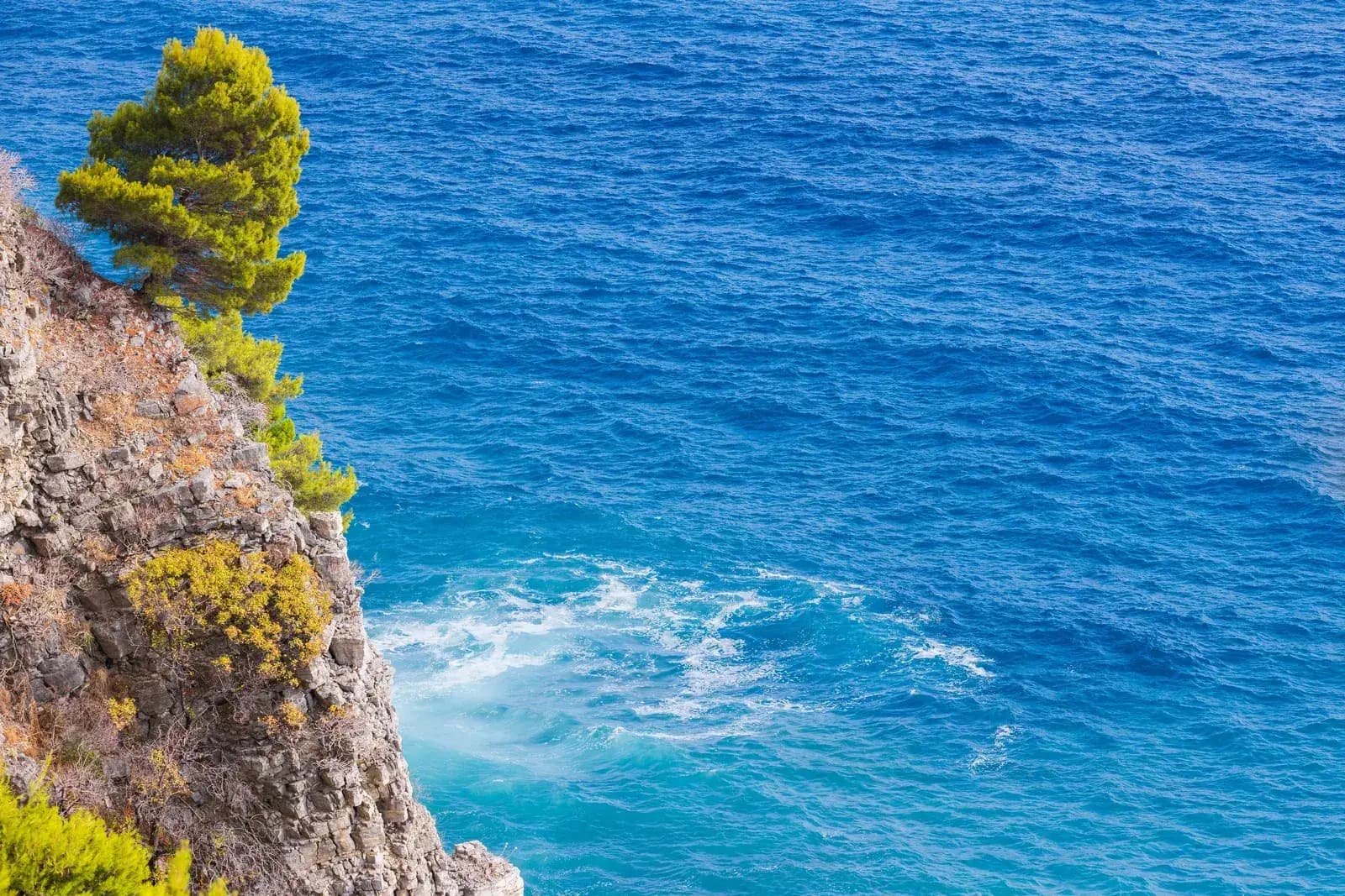 Beach scene in Budva, Montenegro