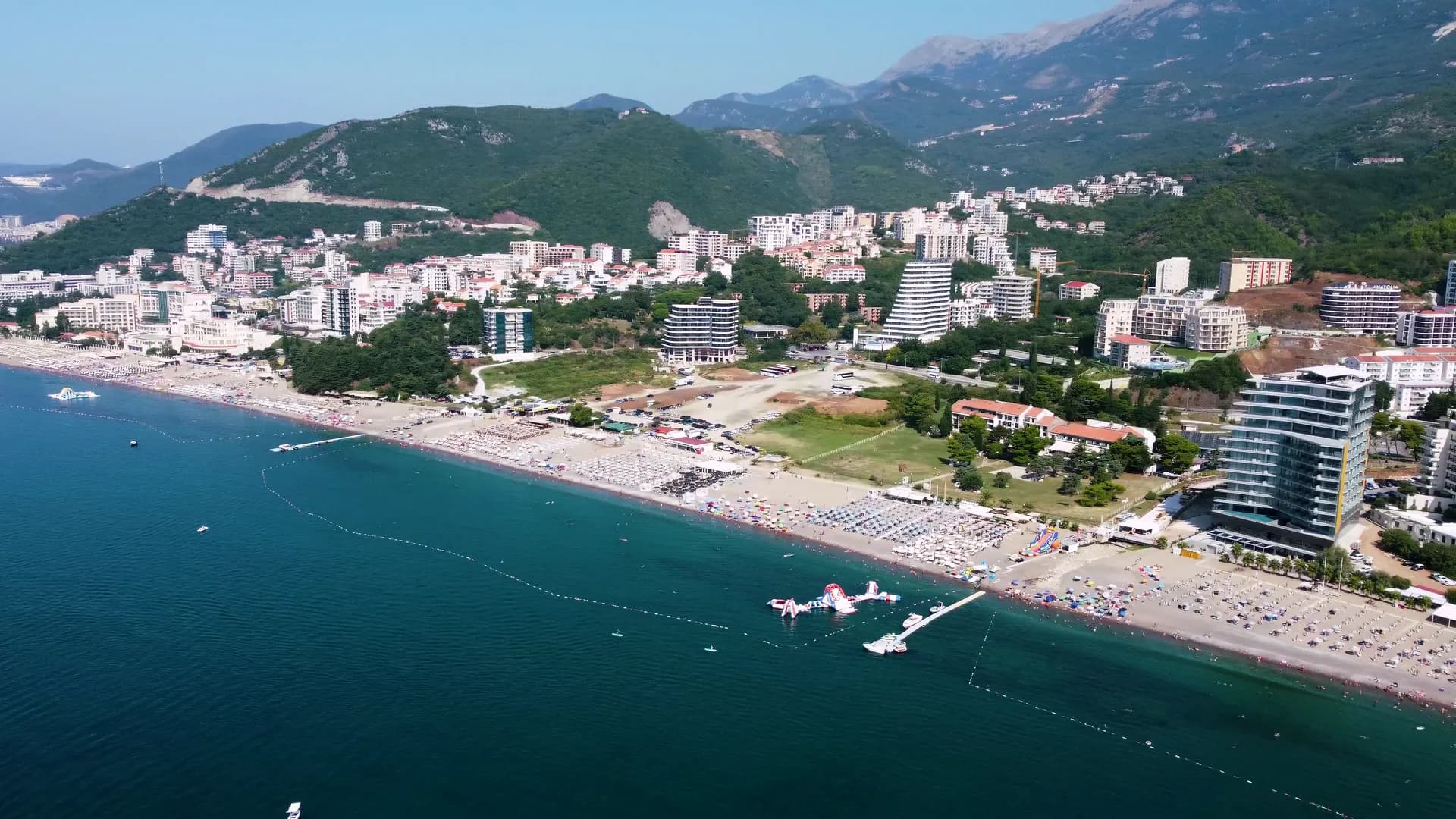 Bečići, Montenegro — from the air