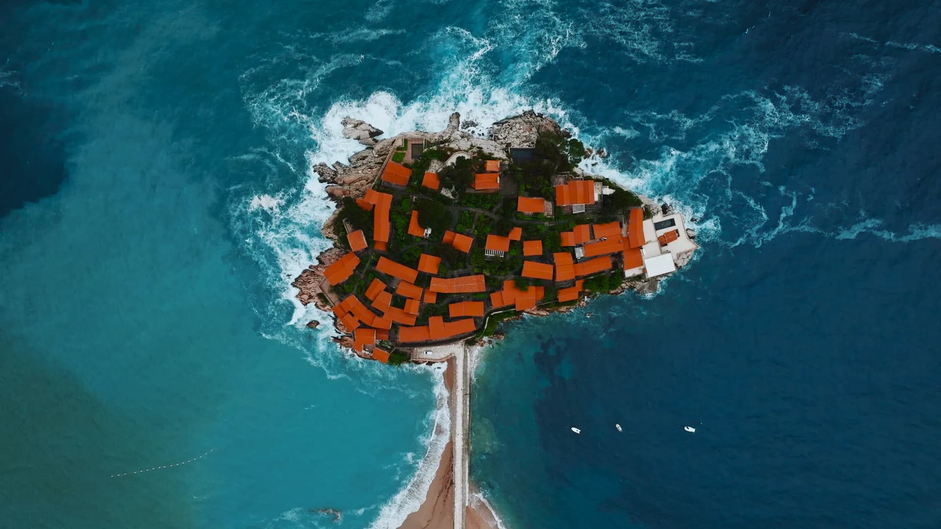 Sveti Stefan, Montenegro — from the air