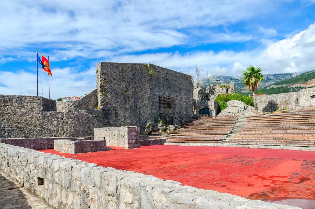 The open-air amphitheatre inside Kanli Kula fortress, Herceg Novi
