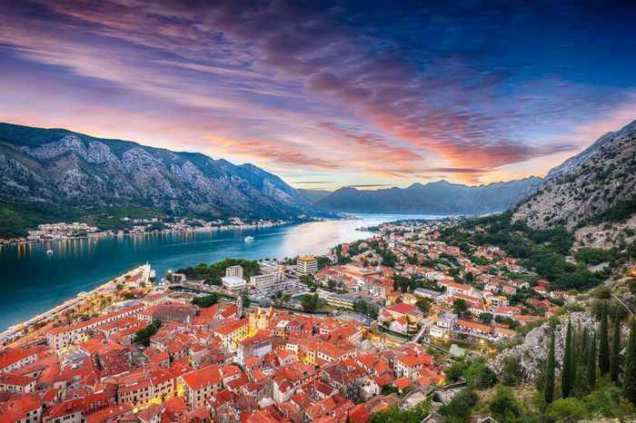 Kotor Bay view from the old city walls