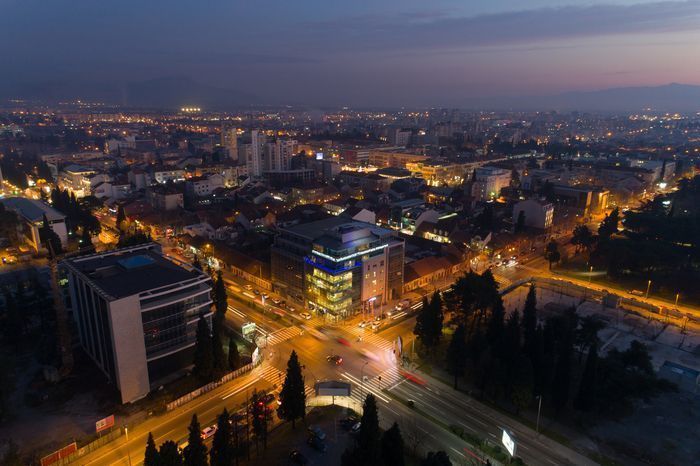 Podgorica at night